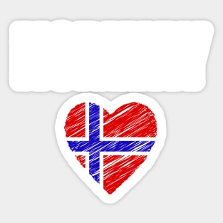 Norway flag, Norway heart Sticker